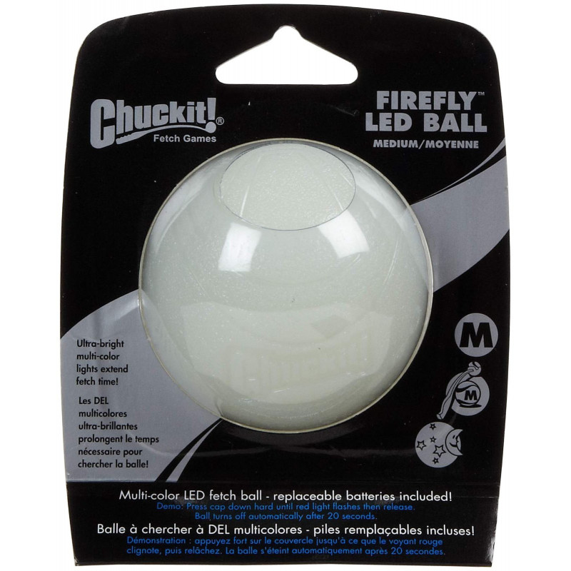 Chuckit Firefly LED Glow in the dark ball (medium) Chuckit Firefly LED Glow in the dark ball (medium)