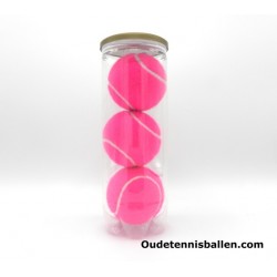 Kleuren tennisballen roze