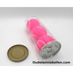Kleuren tennisballen roze