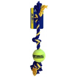 Giant 3-Knot Cotton Rope 60 cm with Tuff Ball (10 cm)