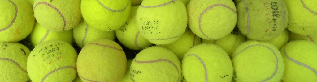 Oude tennisballen voor hond of decoratie